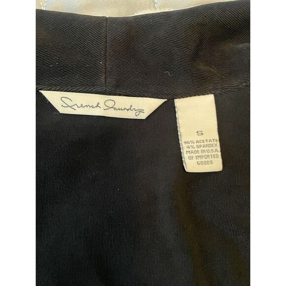 French Laundry Long Collared Draped Cardigans Textured Single Clasp Stretchy - Picture 3 of 6